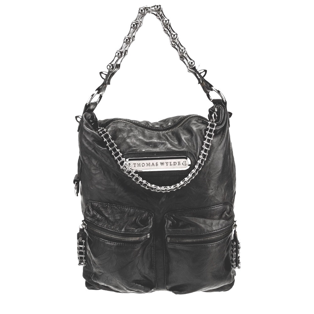 Thomas Wylde Brown Scorpion Colossus Luxe Leather Shoulder Hobo Bag